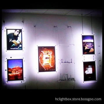 Double Sided Acrylic Display LED Crystal Hanging Display LED Posters Display